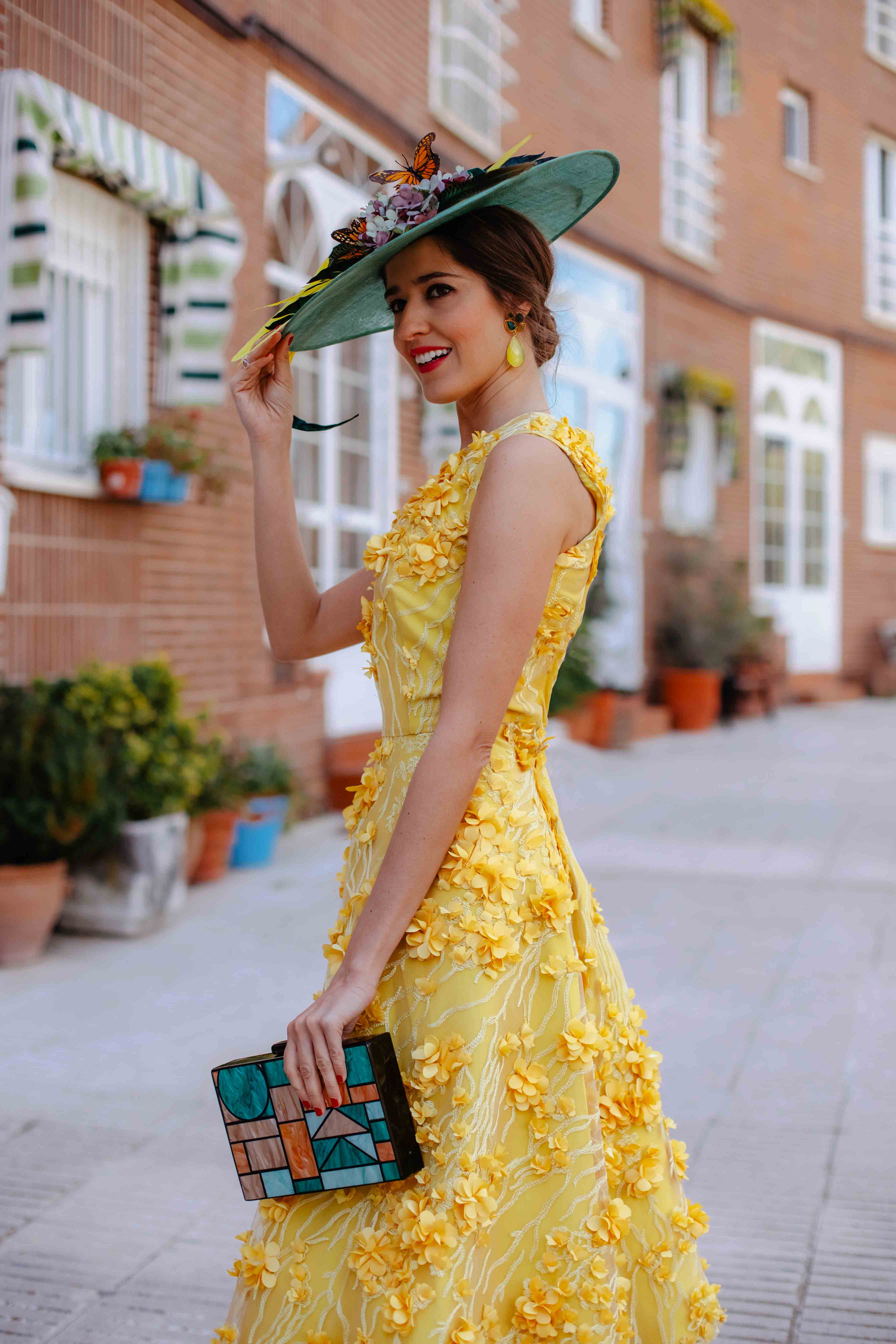 Vestido amarillo flores pamela