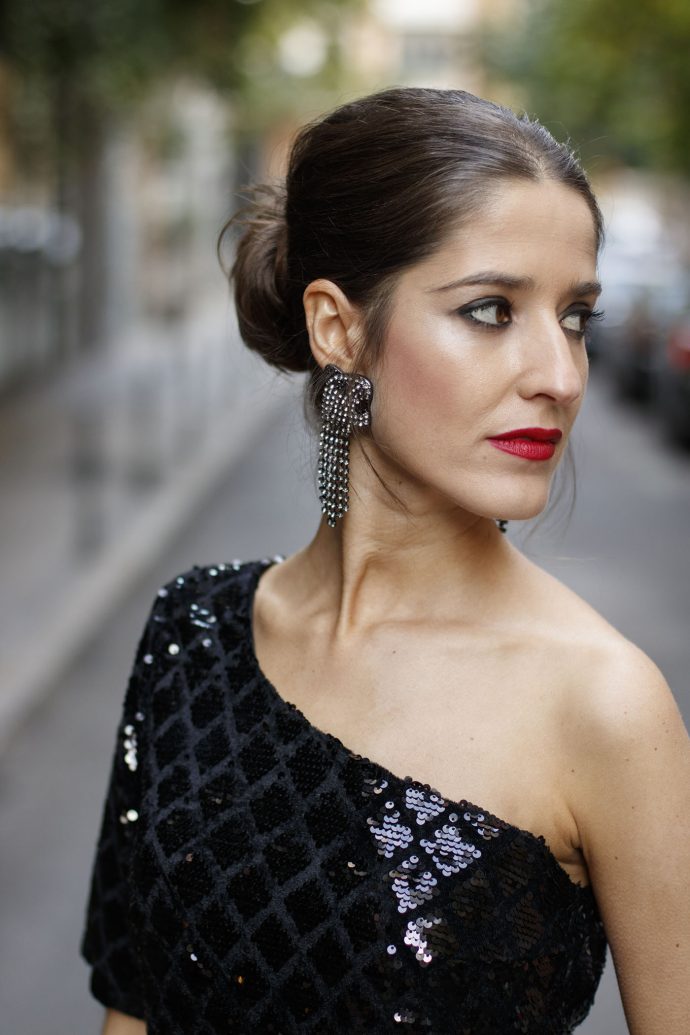 Salma Vestido de Fiesta con lentejuelas