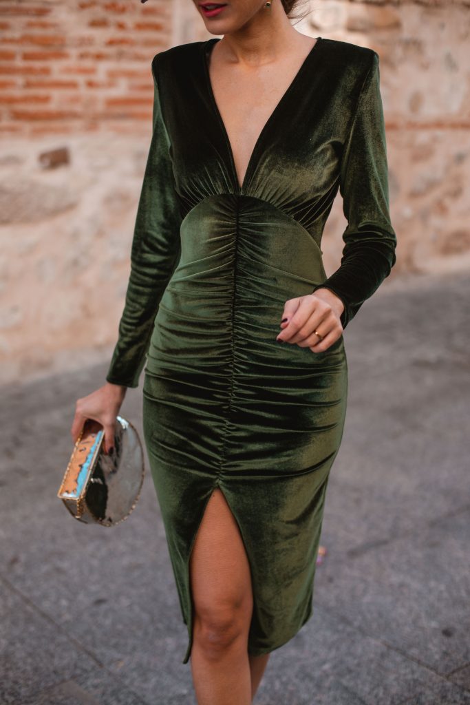 vestido verde terciopelo lolali