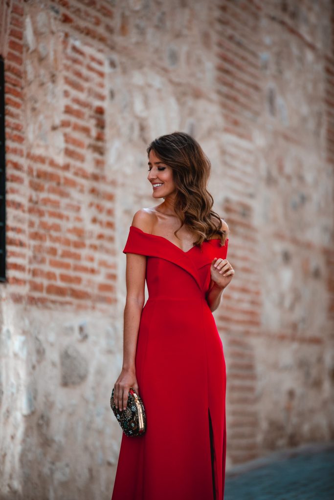 Invitada perfecta vestido rojo largo