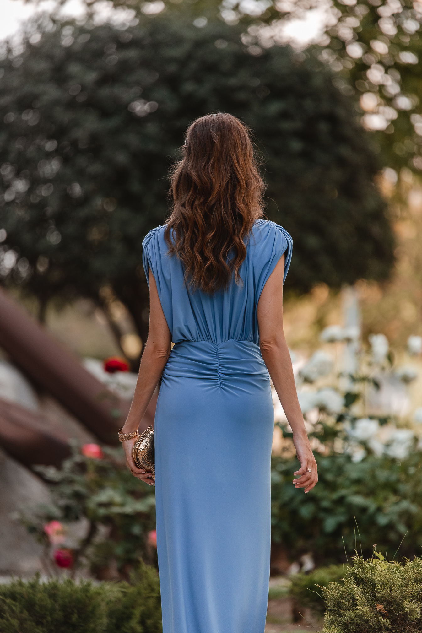 invitada perfecta vestido largo azul lowcost
