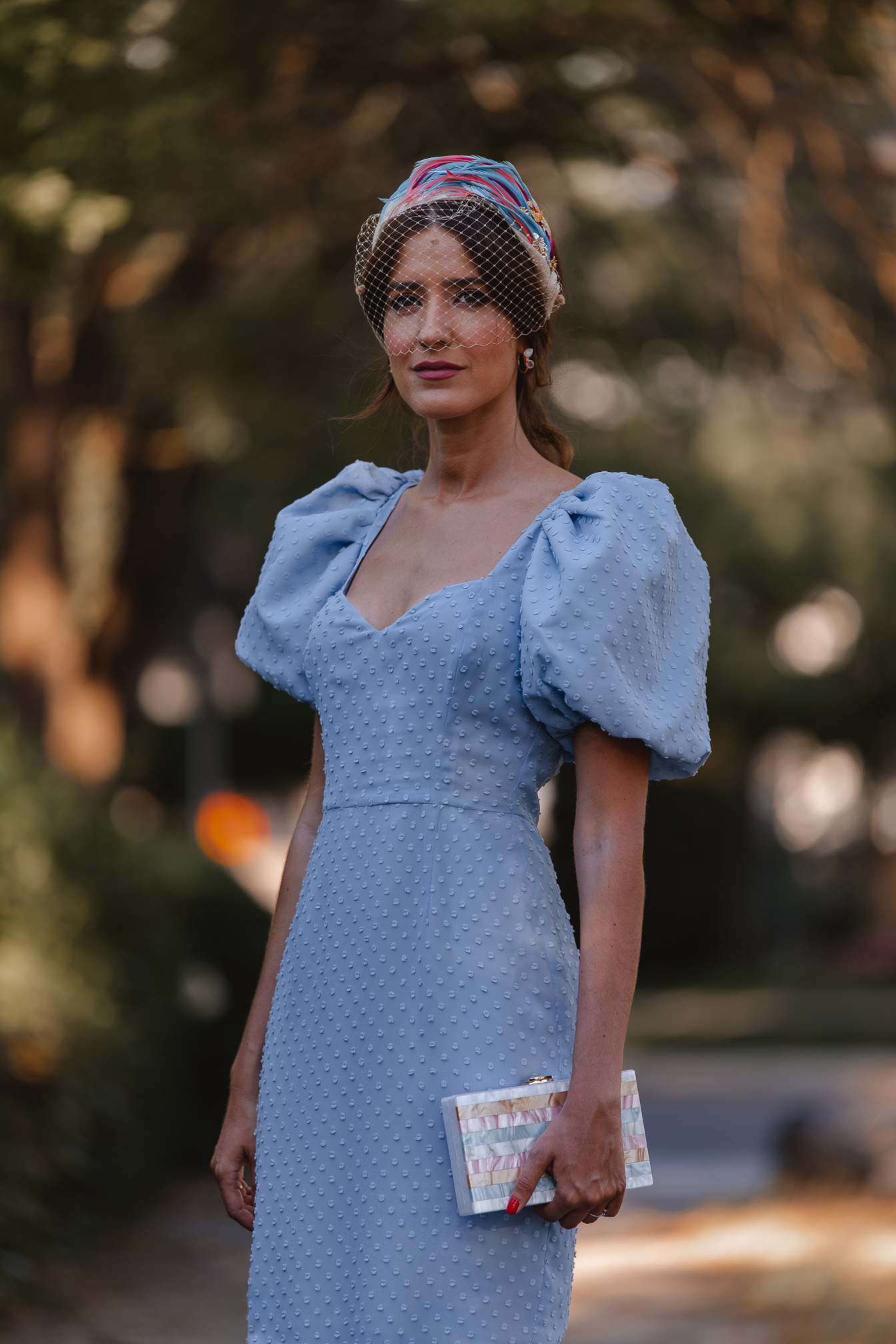 invitada perfecta vestido plumeti azul