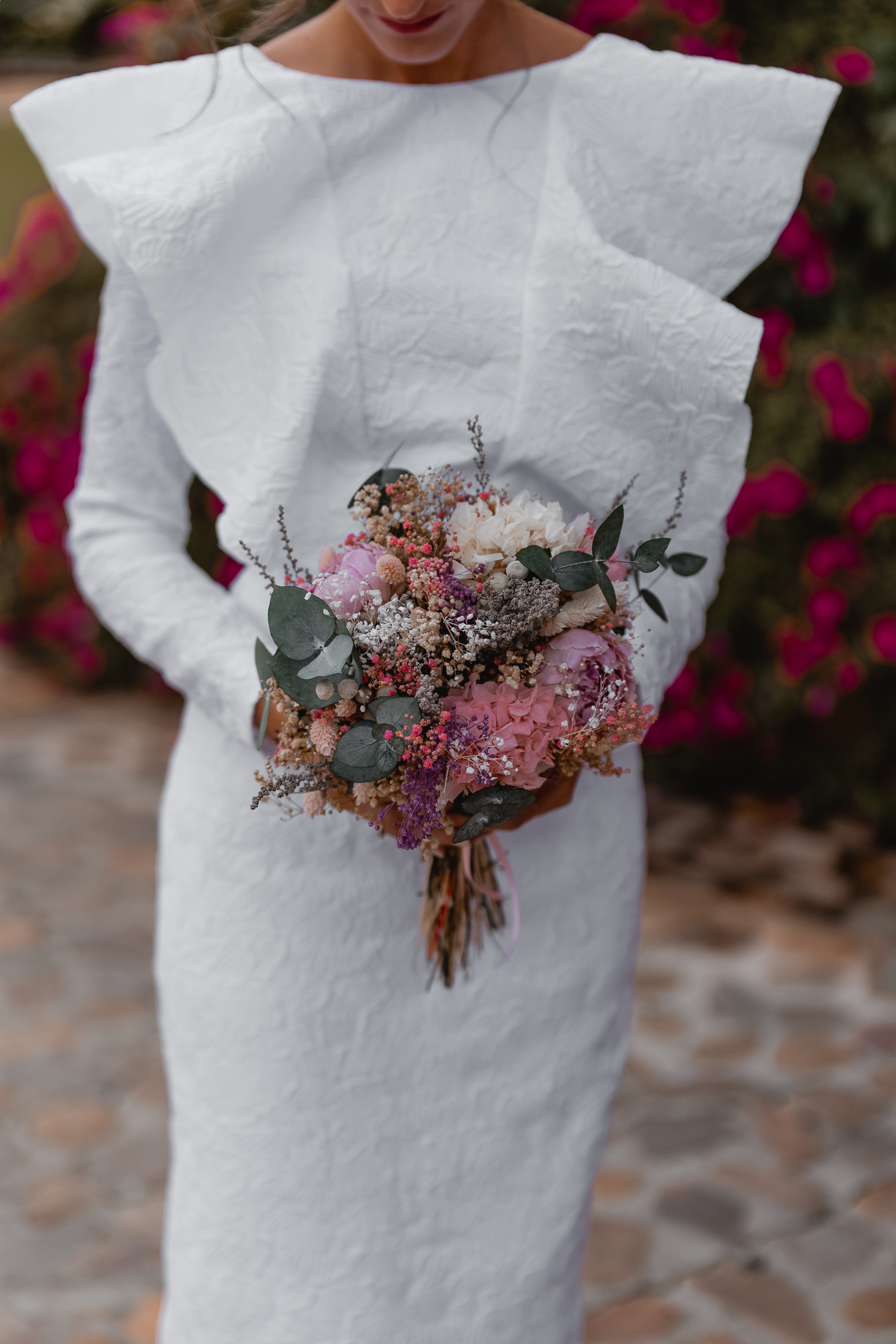 ramo novia rosa flores preservadas