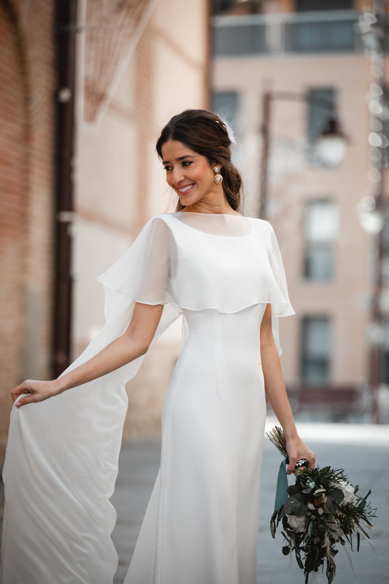 look novia civil 2022 vestido blanco
