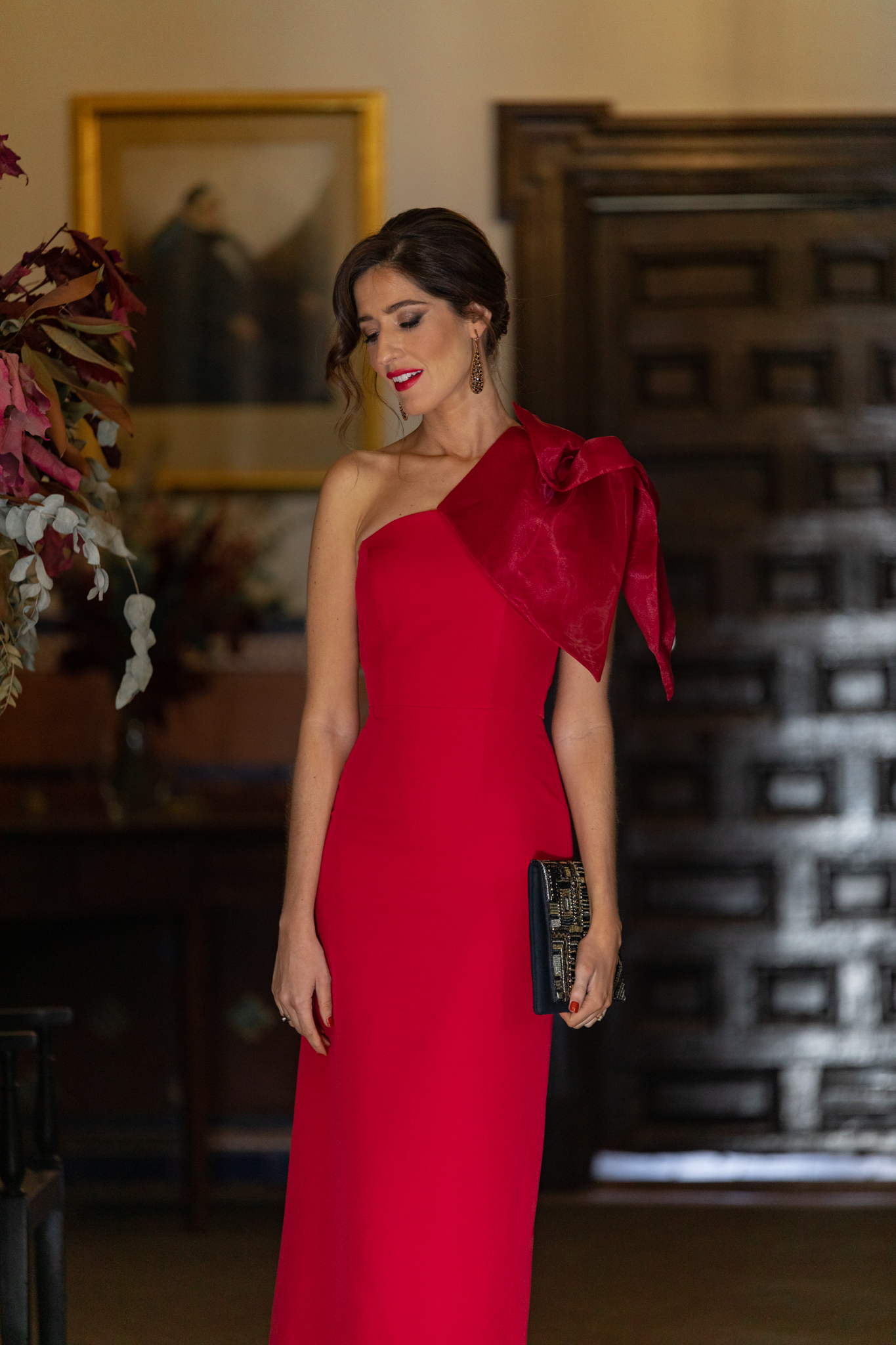 invitada perfecta vestido largo rojo lazada