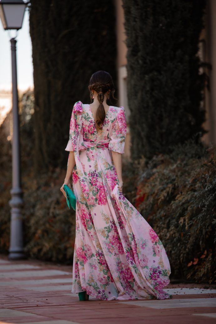 Vestido Lazada Estampado Floral