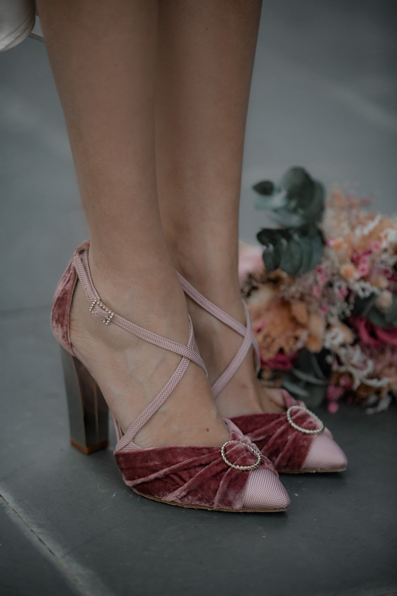 zapatos rosa novia