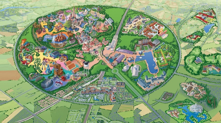 Mapa de DisneyLand Paris