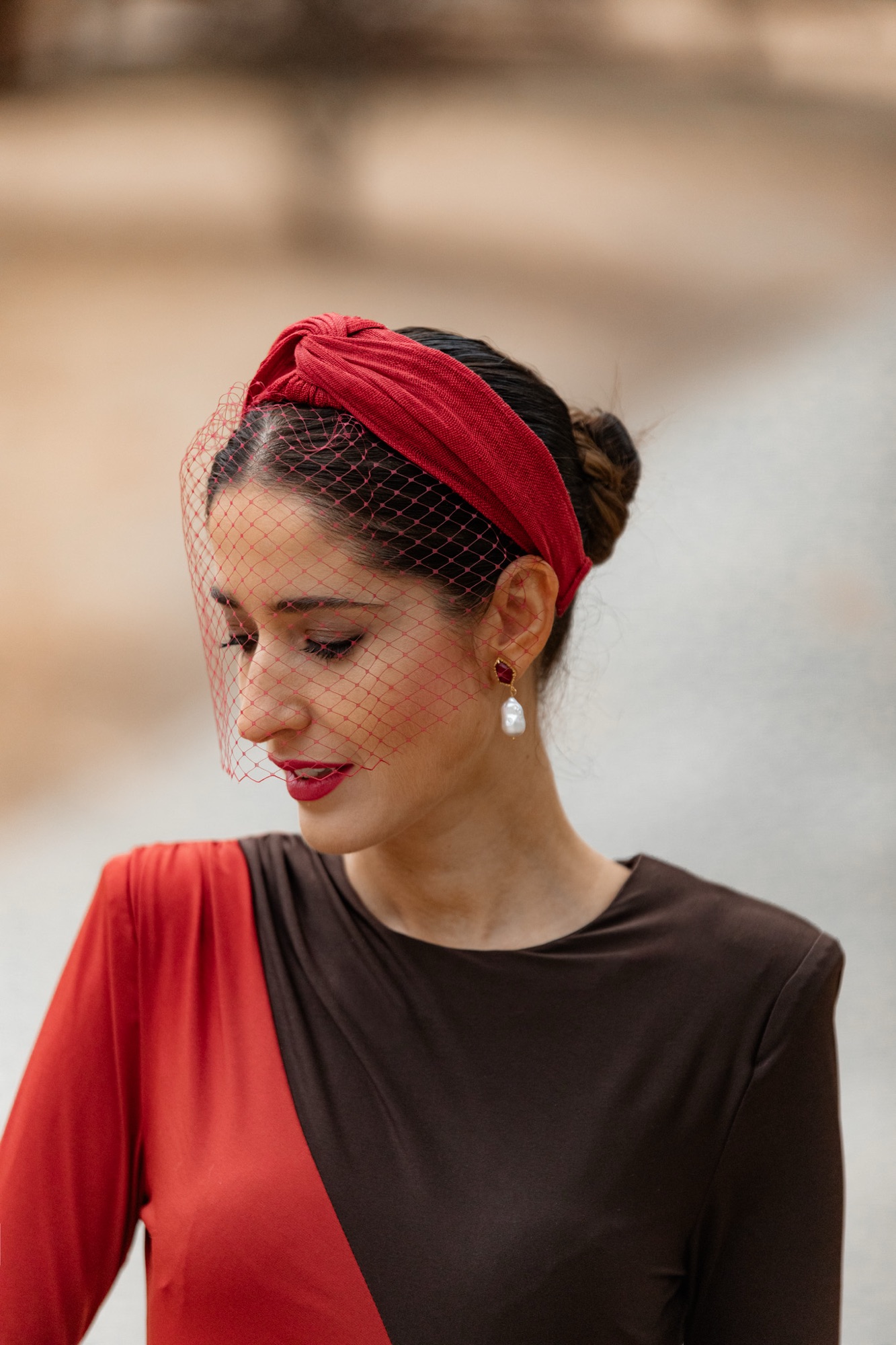 diadema tipo turbante de Marcela & Co