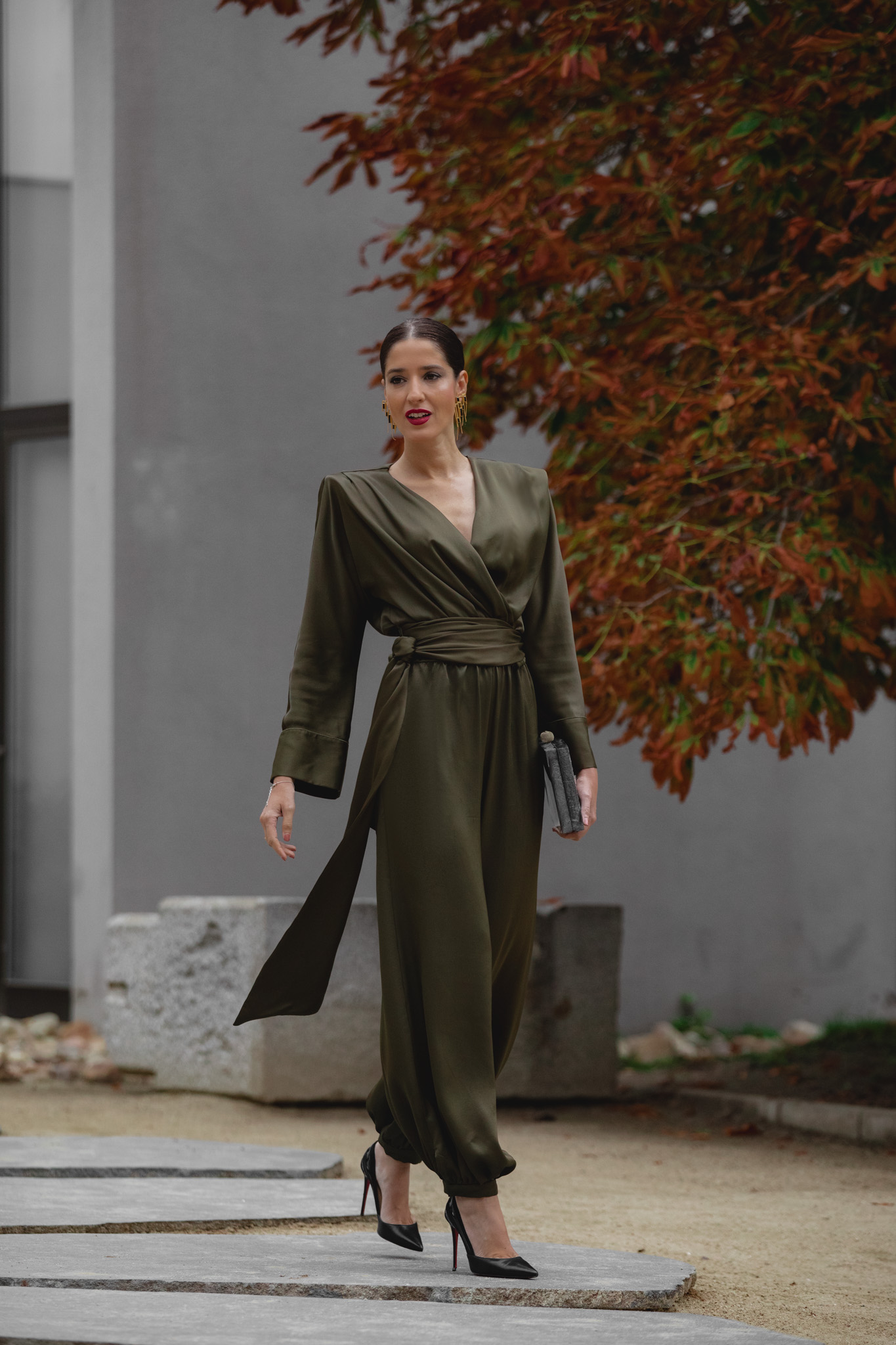 Versión más sencilla del look para cenas de Navidad