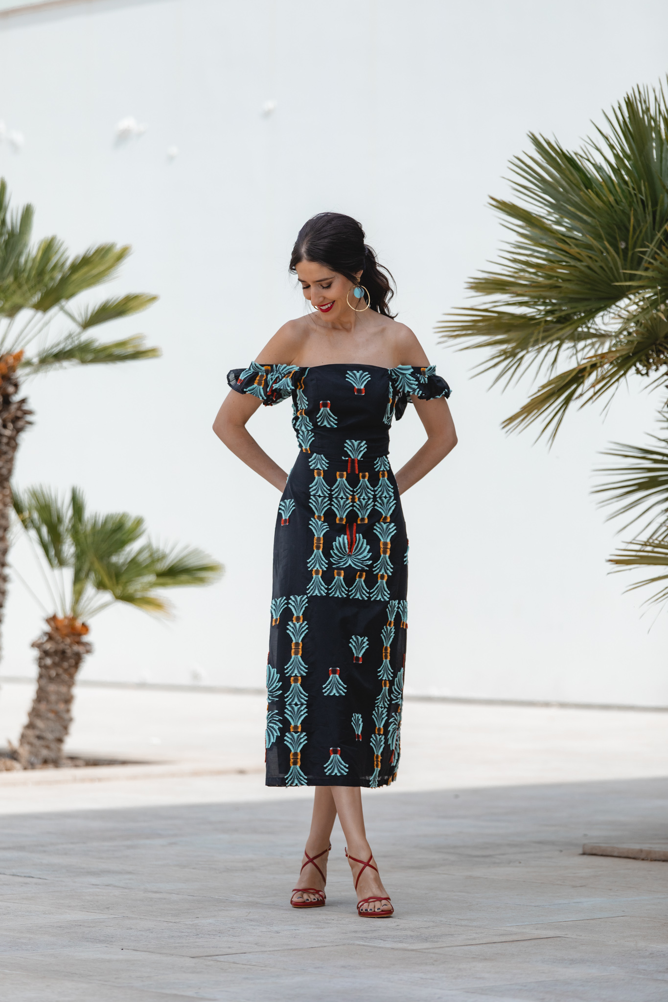 Invitada perfecta con vestido estampado de YSiempreMona